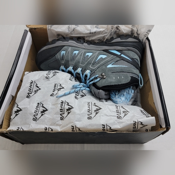 NORTIV 8 Women's Waterproof Wide Hiking Boots Outdoor Trekking Camping Trail - Picture 12 of 13